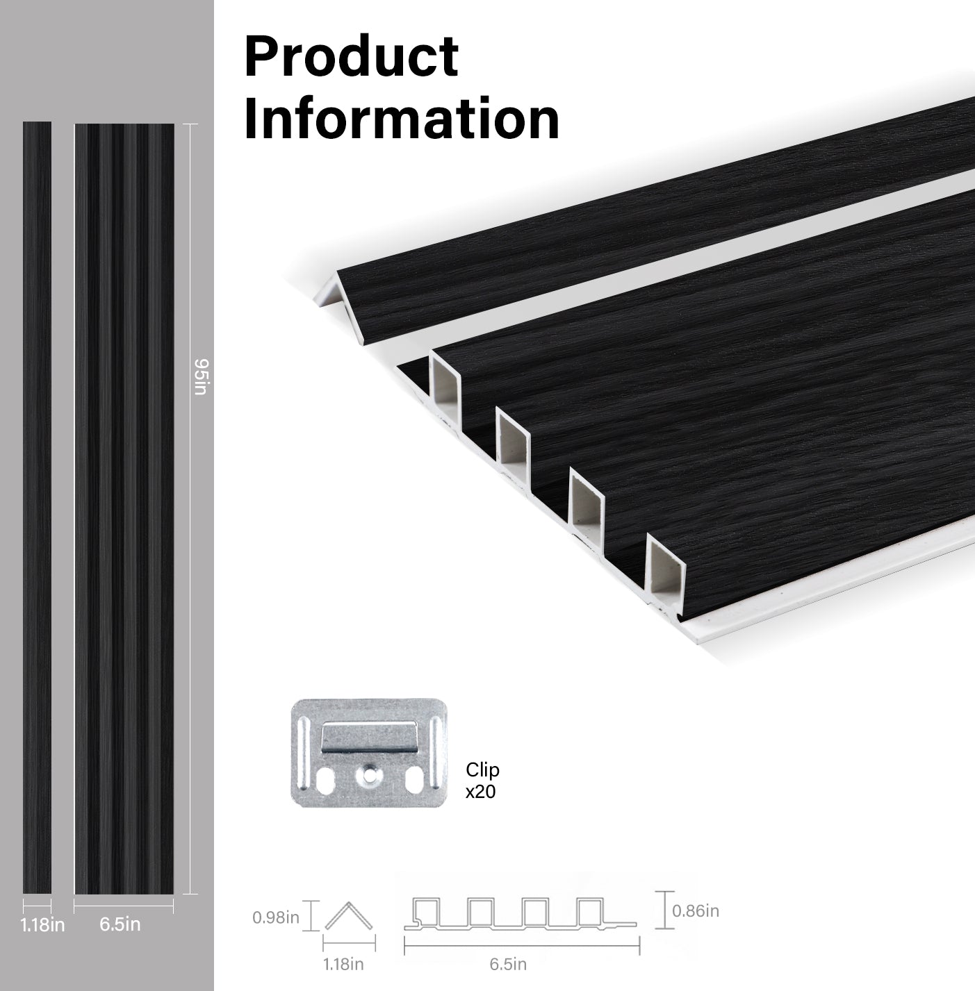 Ashen Oak WPC Fluted 3D Wall Panels Specifications. New Era Wall Panels