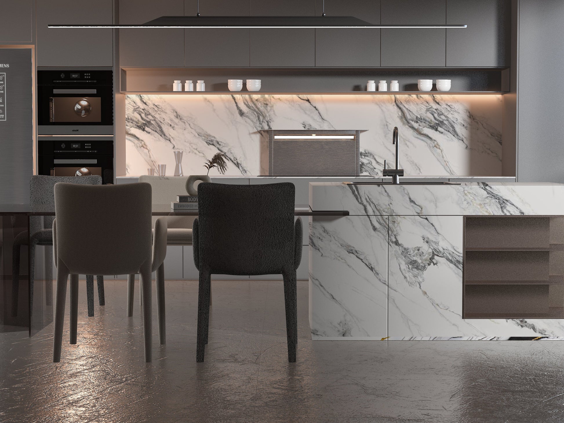 PVC 3D Marble Sheet Regal Harmony Marble. New Era Wall Panels. Kitchen Design From PVC Marble Sheets