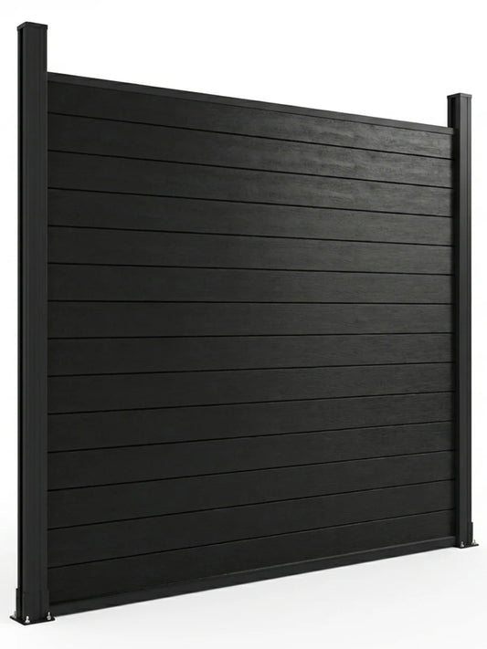 full privacy aluminum fence panel 6x6 ft solid design no gaps backyard fencing