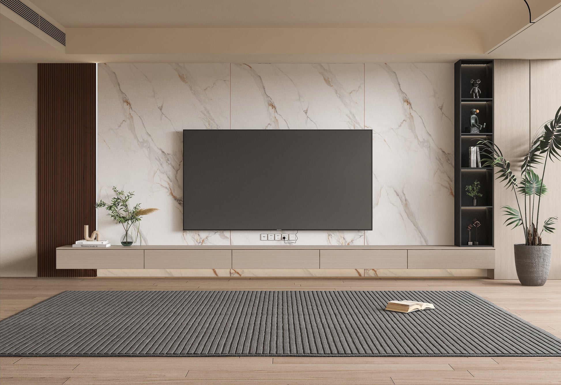 PVC 3D Marble Sheet Whitewave Azure. New Era Wall Panels. Tv Wall Design