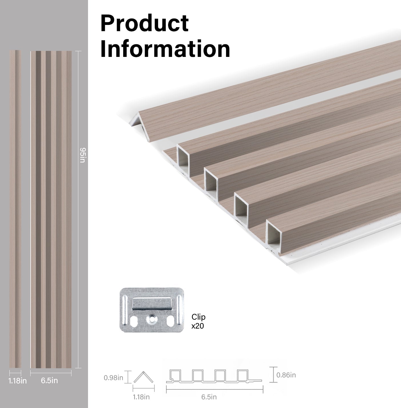 Cedar Oak WPC Fluted 3D Wall Panels Specifications. New Era Wall Panels