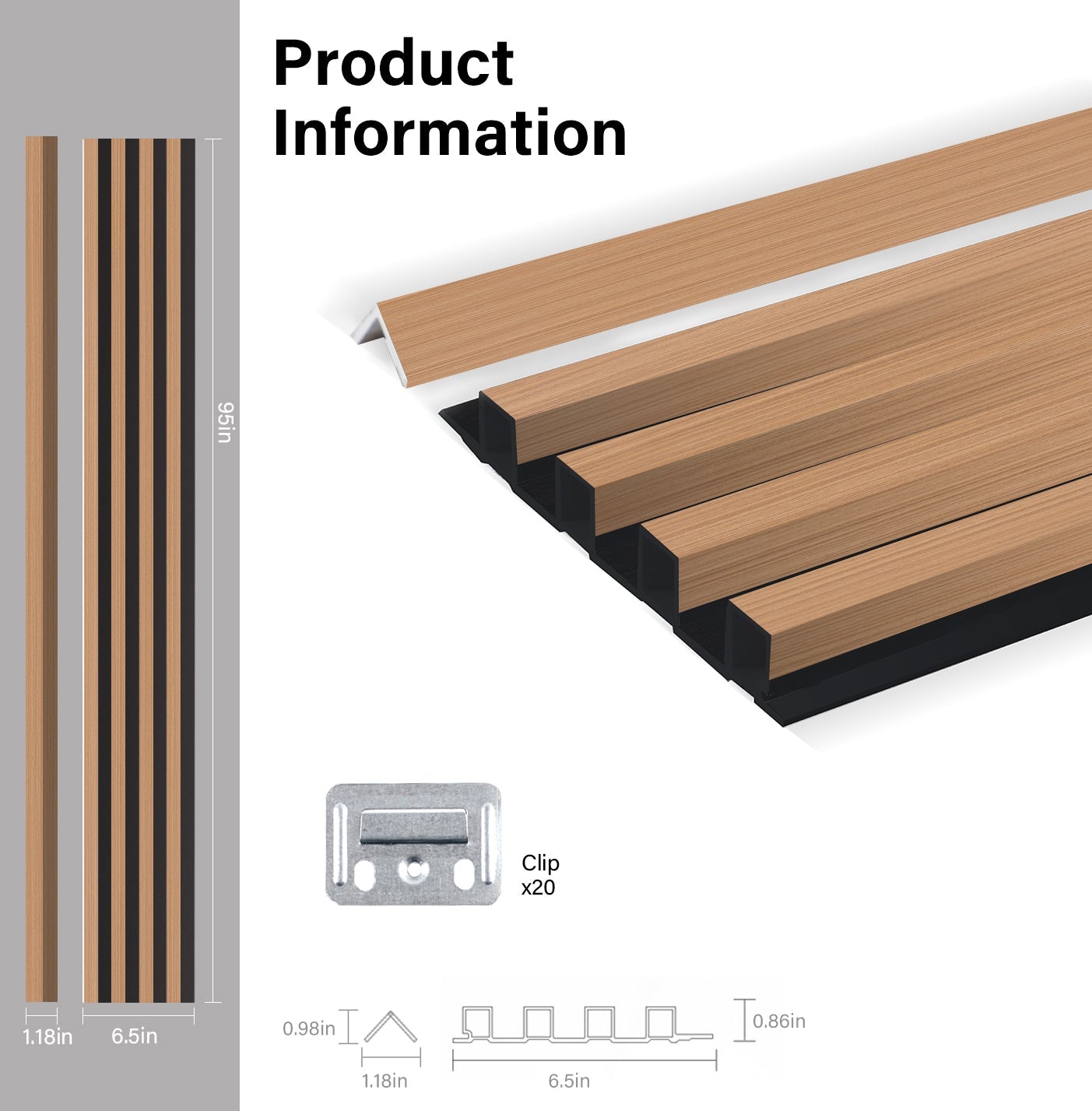 Maple Slate Black WPC Fluted 3D Wall Panels Specifications. New Era Wall Panels