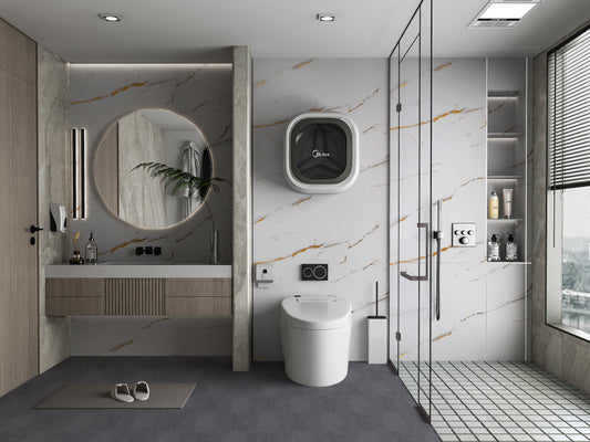 PVC 3D Marble Sheet Caramel Vein. New Era Wall Panels. Bathroom Design From PVC Marble Sheets