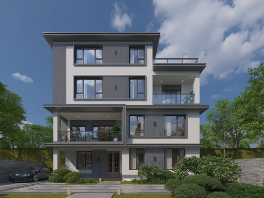 Light Gray Composite Wide Exterior Cladding |  5 PC/Box (32.6 Sq. Ft) - New Era Wall Panels