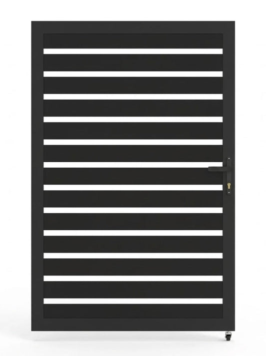 4x6 ft semi privacy aluminum single gate modern outdoor fence gate