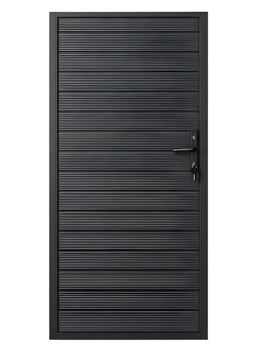 Aluminum premium fence gate 3x6 ft modern heavy duty full privacy gate