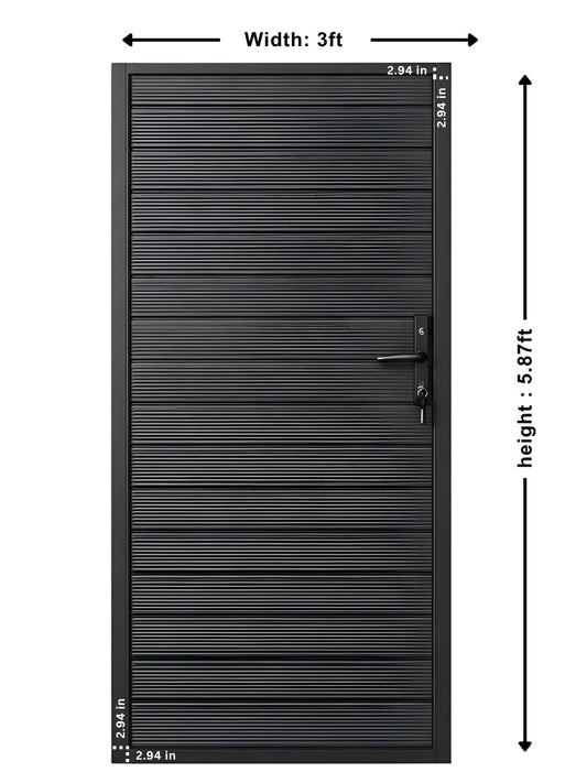3ft x 6ft aluminum fence gate full privacy modern outdoor gate panel