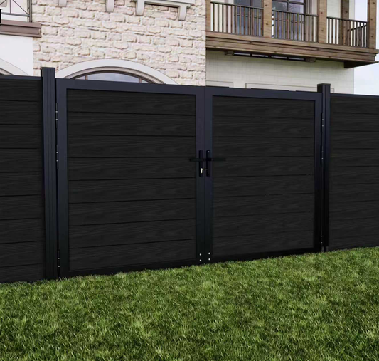 Safety 10 ft. W x 6 ft. H Composite Panel Fence Gate - New Era Wall Panels