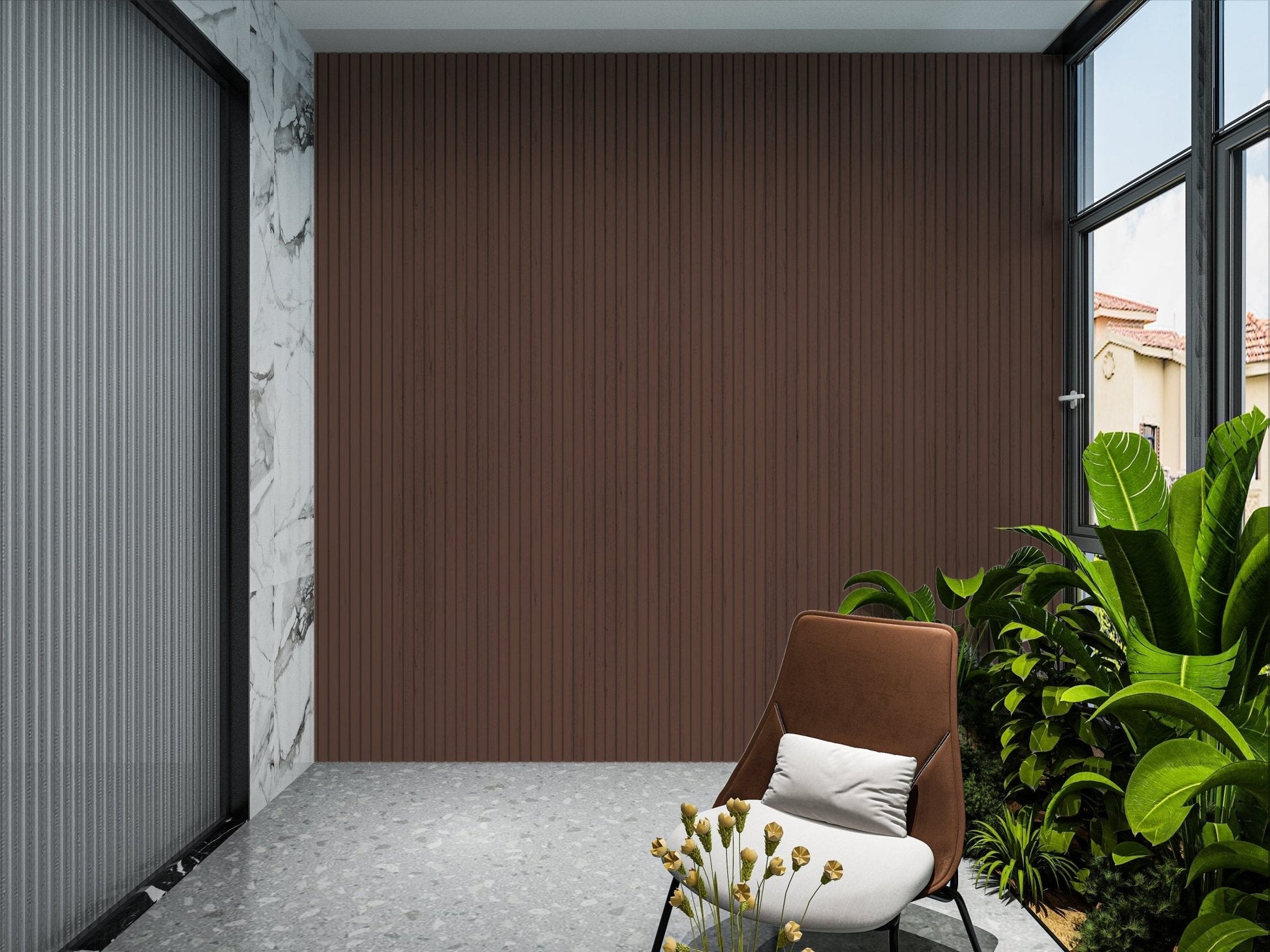 Brown Composite Exterior Cladding Wall