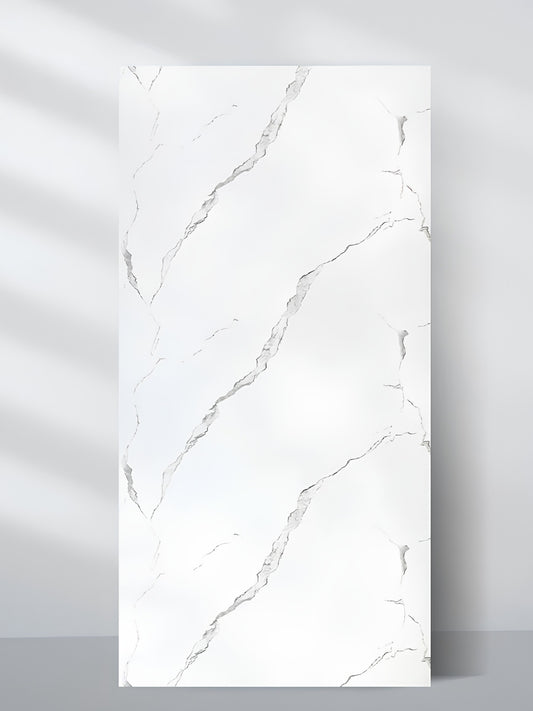 Calacatta Manhattan PVC Marble Sheets Wall Panel - Waterproof 4x8 ft (32 sq. ft)