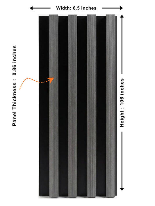 Carborn Gray WPC Fluted 3D Wall Panels | 42.9 sq. ft./Box
