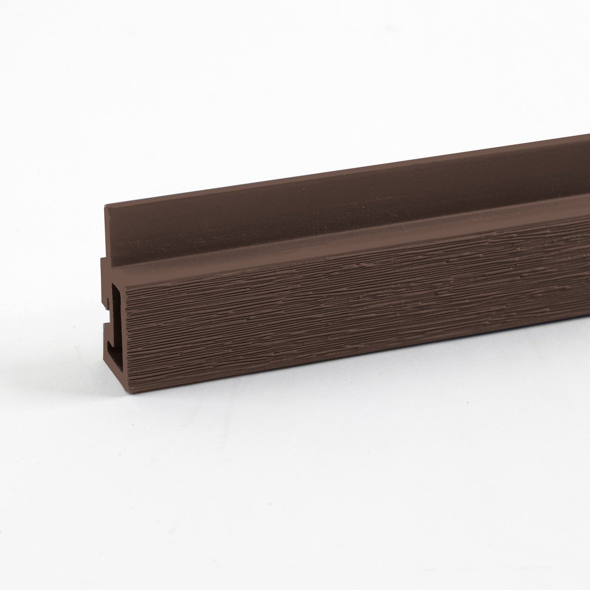 Premium composite cladding wide corner trim with a sleek wooden finish, ideal for NJ homes, durable and stylish.