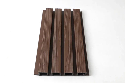 Dark Brown Composite Wide Exterior Cladding | 5 PC/Box (32.6 Sq. Ft) - New Era Wall Panels