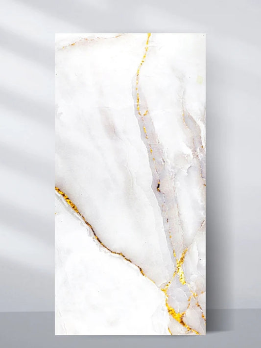 Empress Gold Polished PVC Marble Sheets UV Protected | Waterproof | 4x8 ft (32 sq. ft)