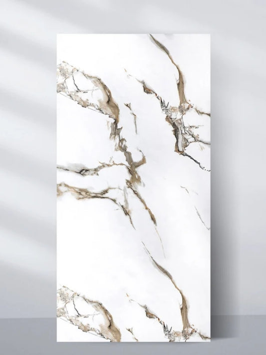 Ethereal Blush Marble UV Protected PVC Wall Panel - 4x8 ft, Fireproof & Waterproof (32 sq. ft)