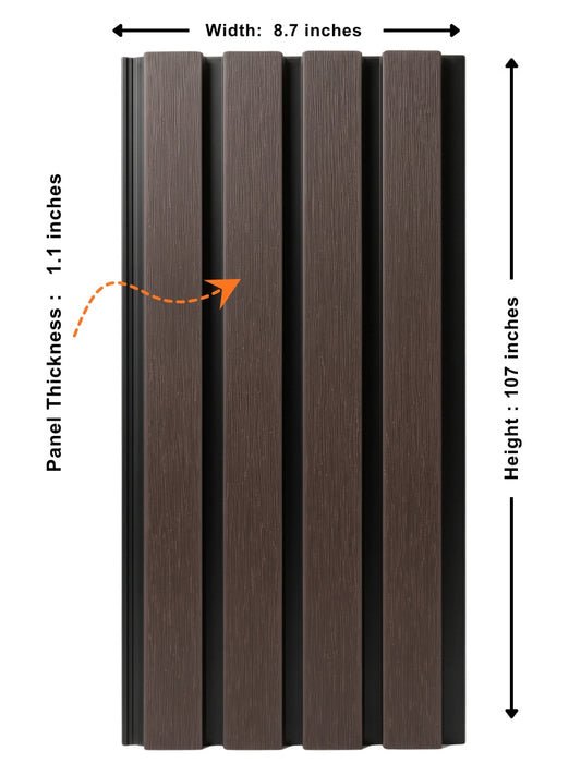 Waterproof brown composite wall cladding boards outdoor use