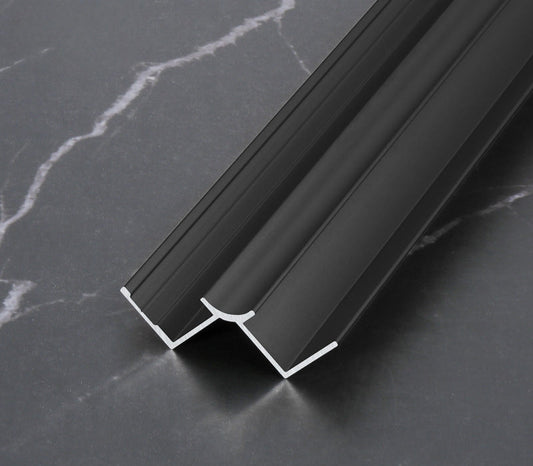 Aluminum Wall Panel Trim Inside Corner - Black