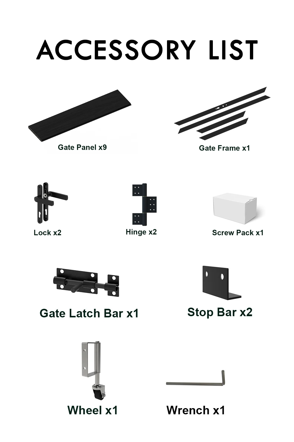 Safety 10 ft. W x 6 ft. H Composite Panel Fence Gate - New Era Wall Panels