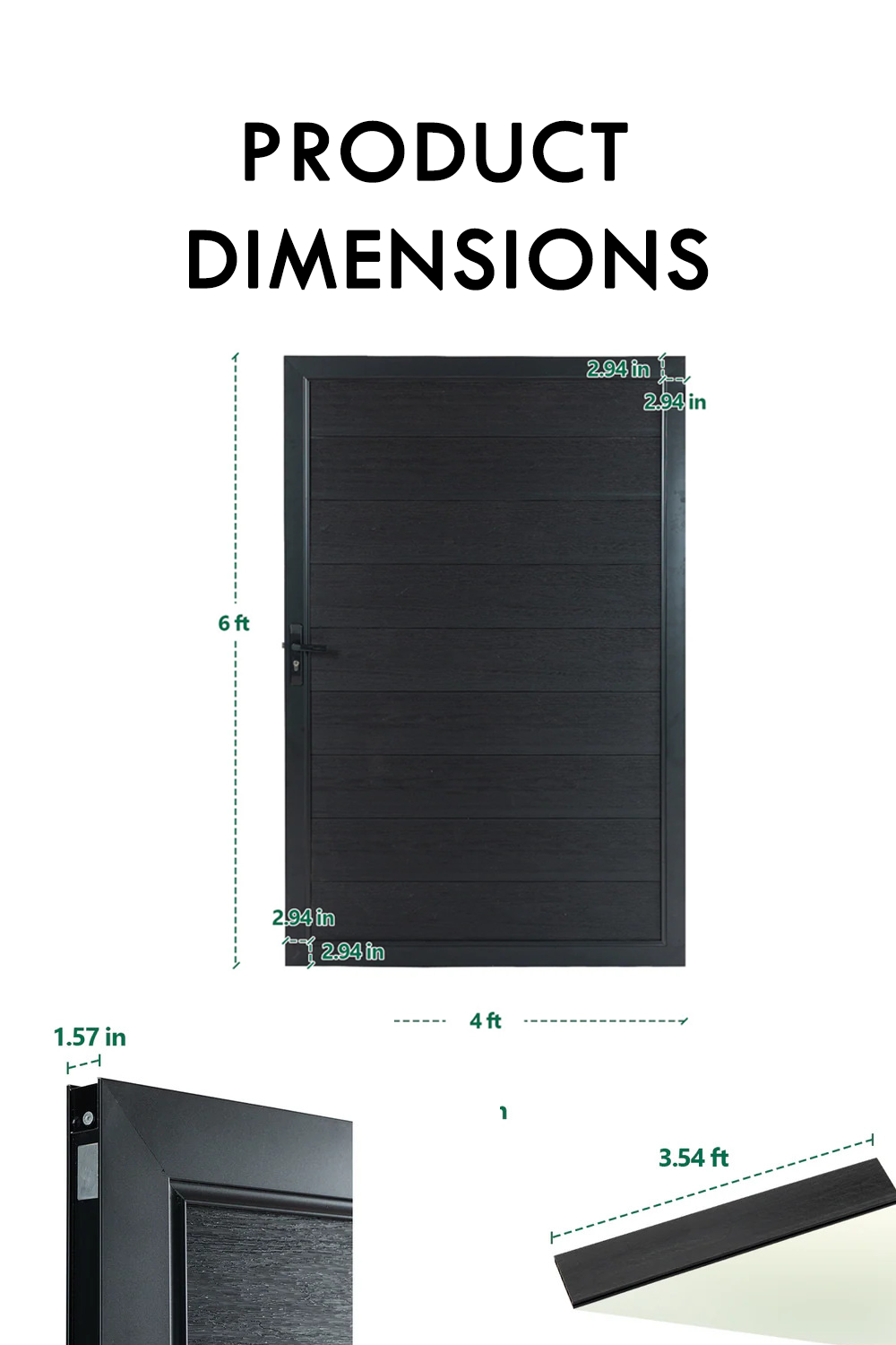 Safety 10 ft. W x 6 ft. H Composite Panel Fence Gate - New Era Wall Panels