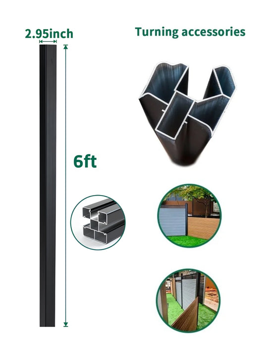 Premium 6 ft Adjustable Angle Fence Corner Post for Residential and Commercial Fencing