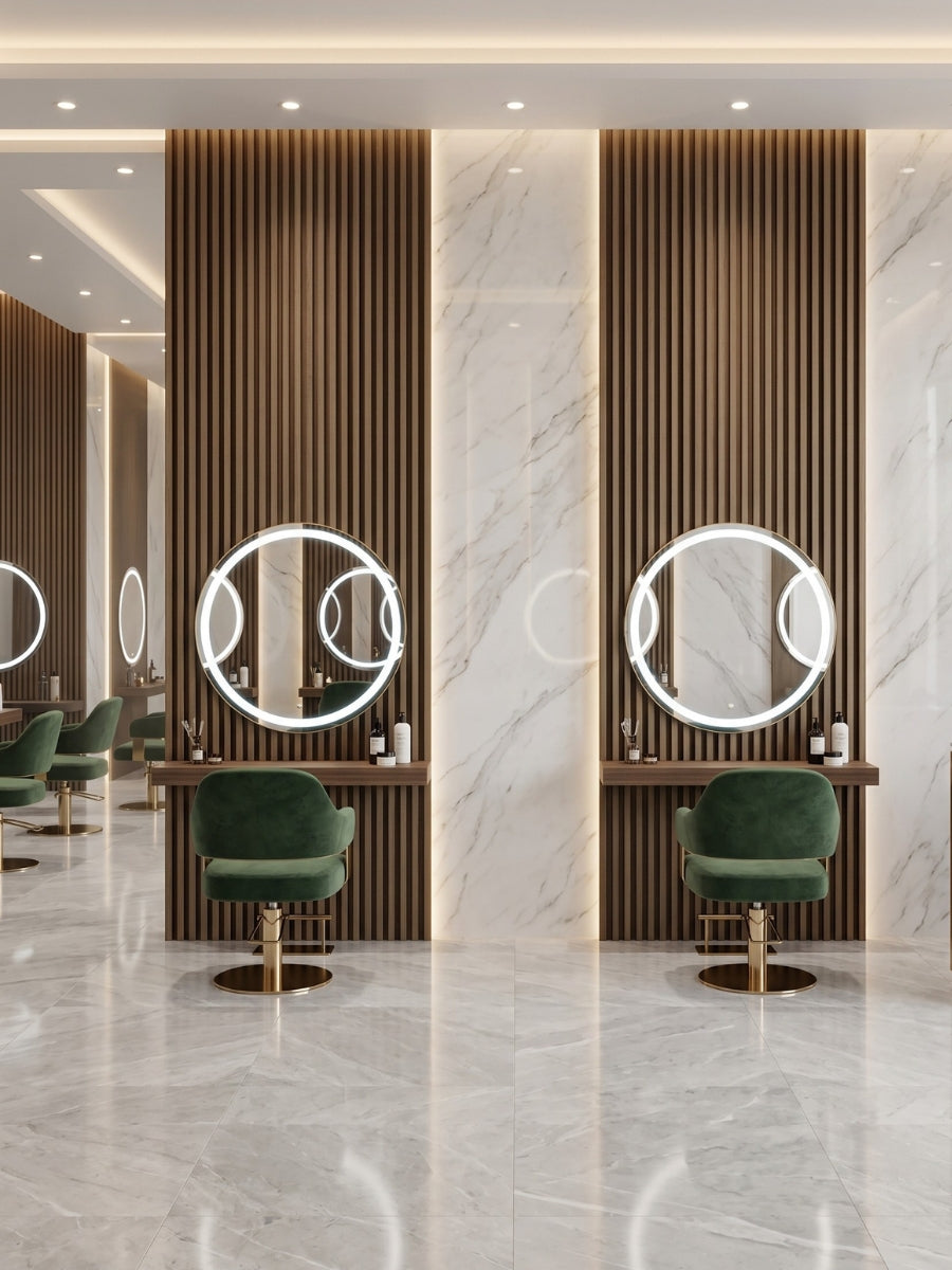 commercial interior design using royal oak WPC fluted panels