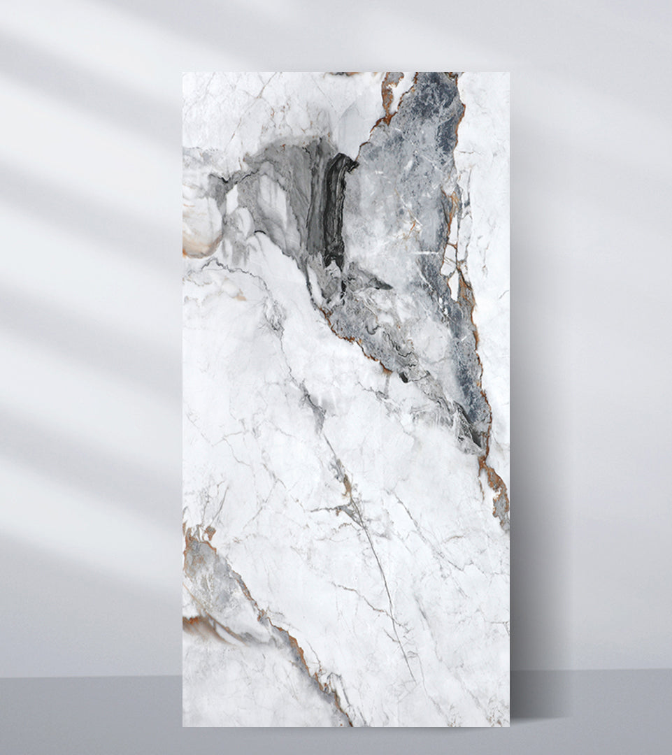 PVC Marble Sheet New Era Wall Panels Blue-Brown Veined Marble