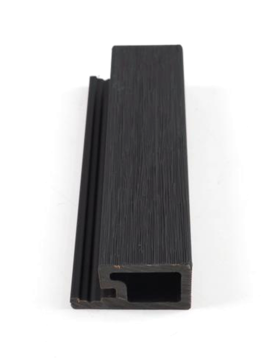 Gray Composite Cladding Exterior Edge Trim with Steel Stamped Wood Grain Finish