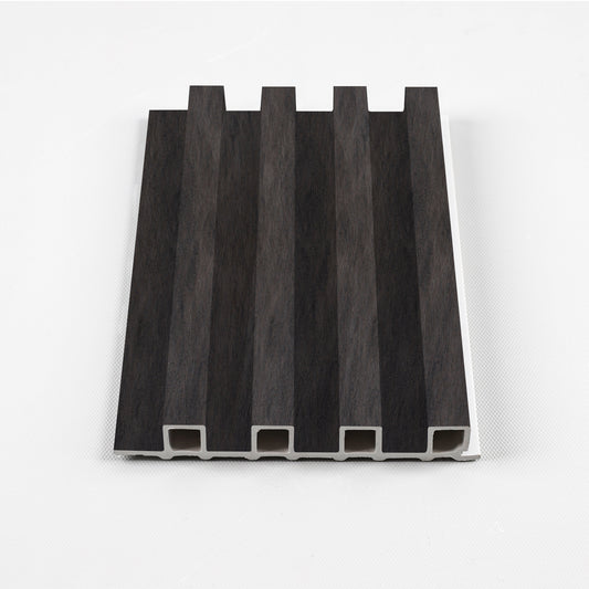 Dark Smoky Oak WPC Fluted 3D Wall Panels. New Era Wall Panels