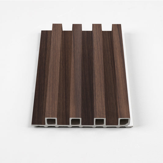 Dark Walnut WPC Fluted 3D Wall Panels. New Era Wall Panels