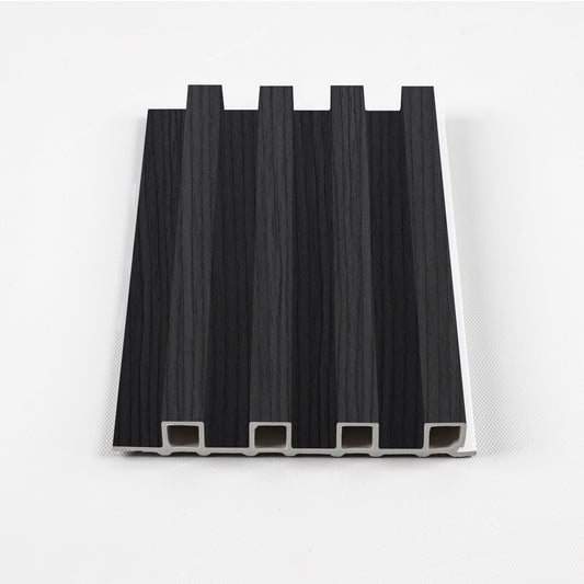 Black Timber WPC Fluted 3D Wall Panels. New Era Wall Panels