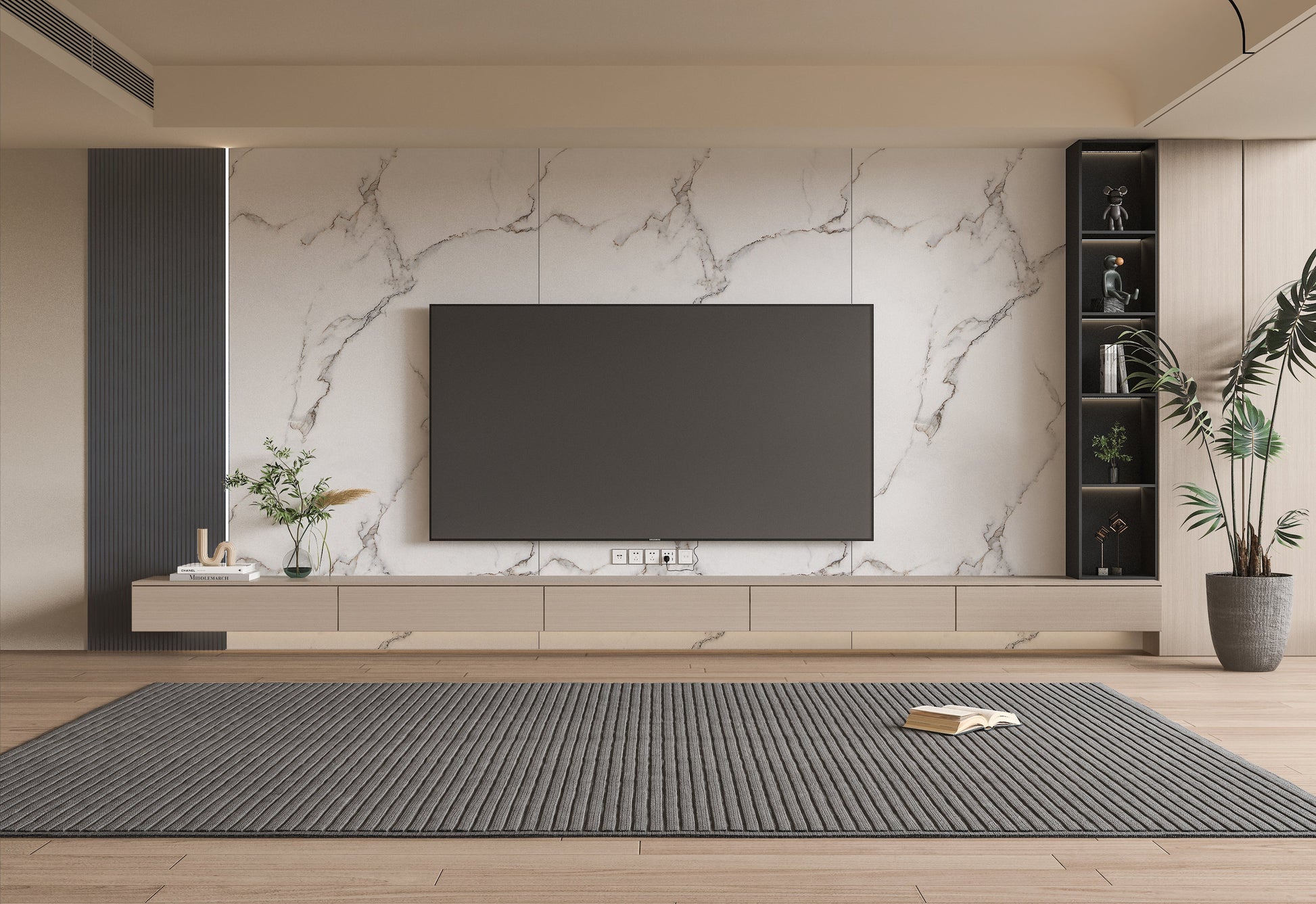 PVC 3D Marble Sheet Calacatta White. New Era Wall Panels. Tv Wall Design