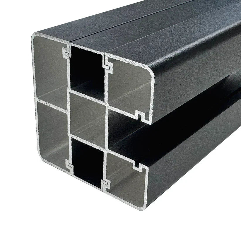 Aluminum fence post designed for tall security fence applications
