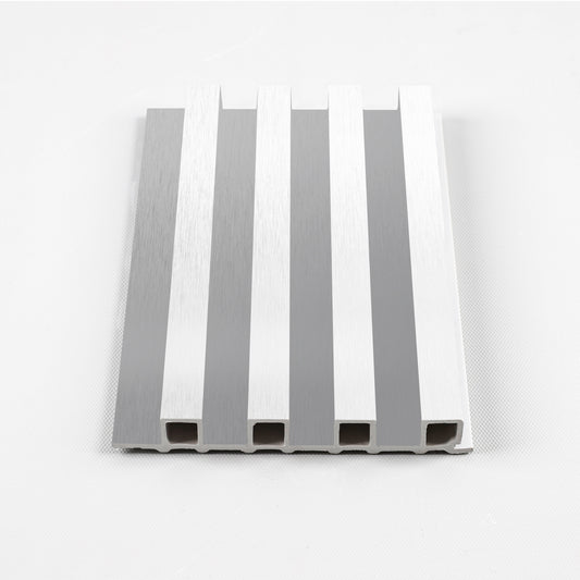 White Brushed WPC Fluted 3D Wall Panels. New Era Wall Panels