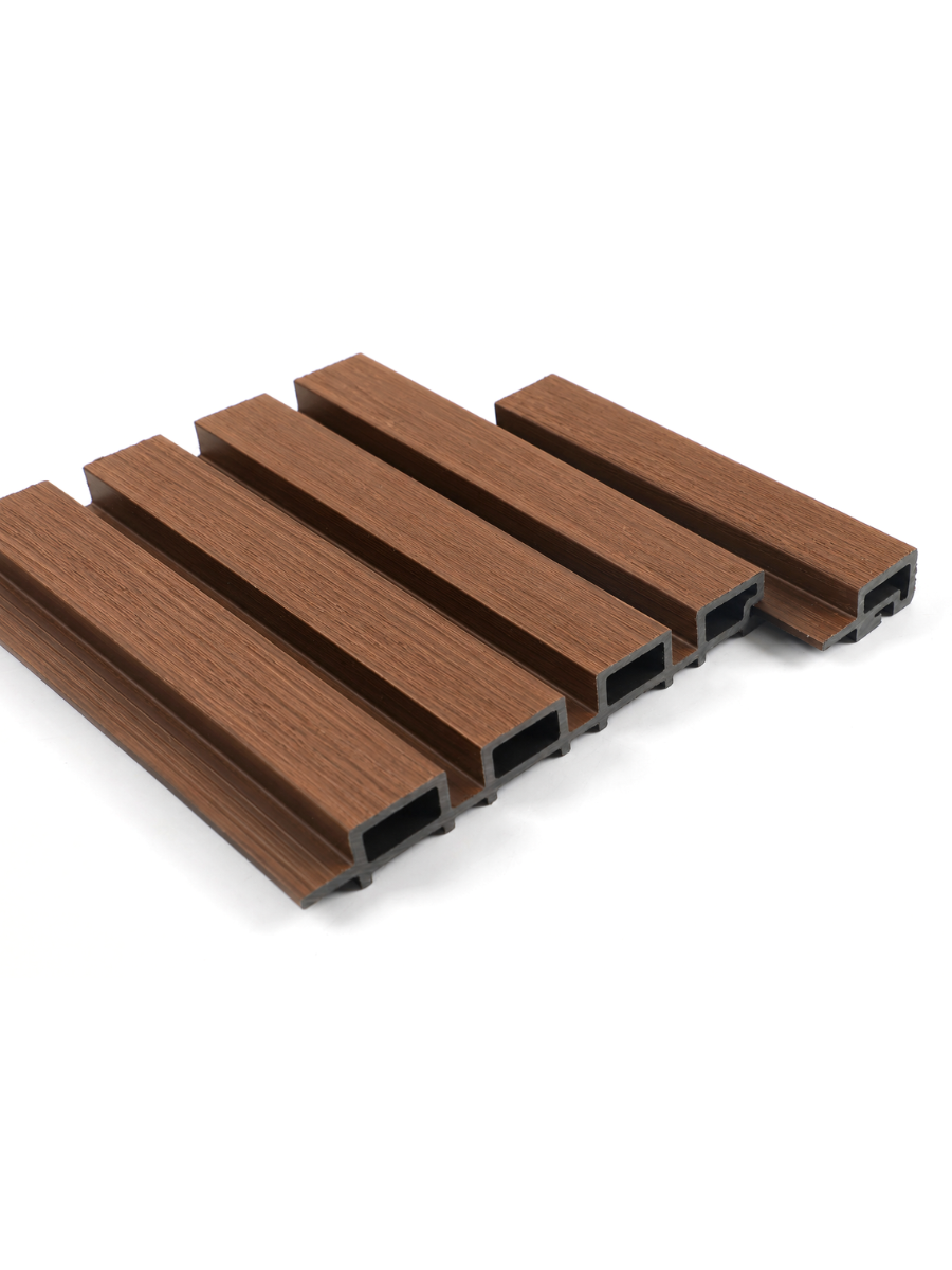 Brown WPC Exterior Edge Trim for Composite Wall Cladding Panels