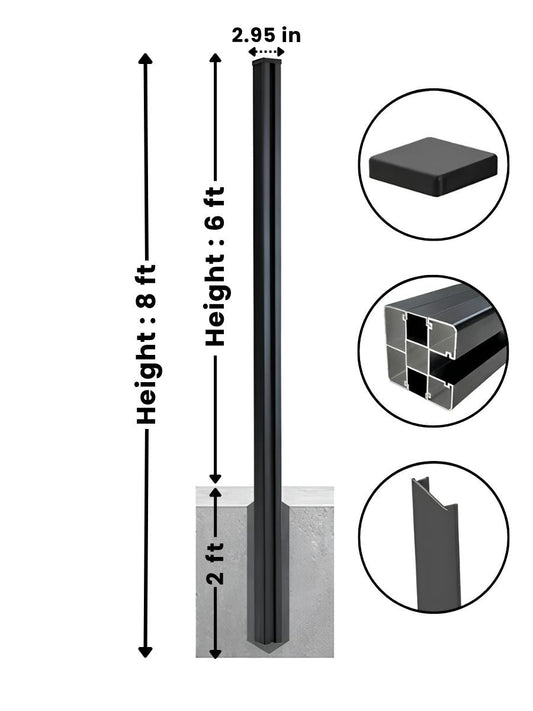 8 Ft In-Ground Fence Post