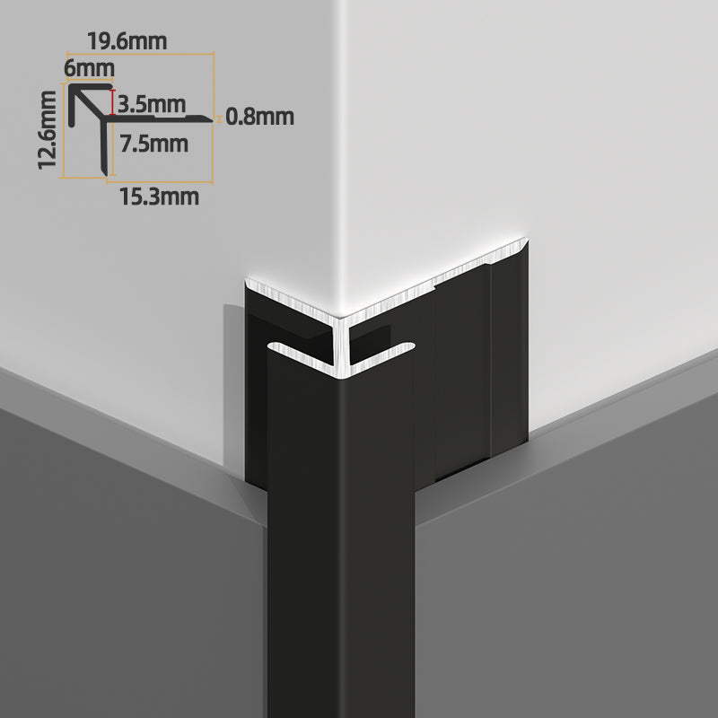 Aluminum wall panel trim – outside sharp corner
