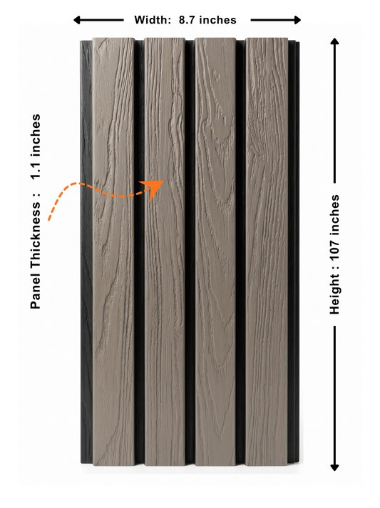 Black wood grain composite wall cladding for modern homes