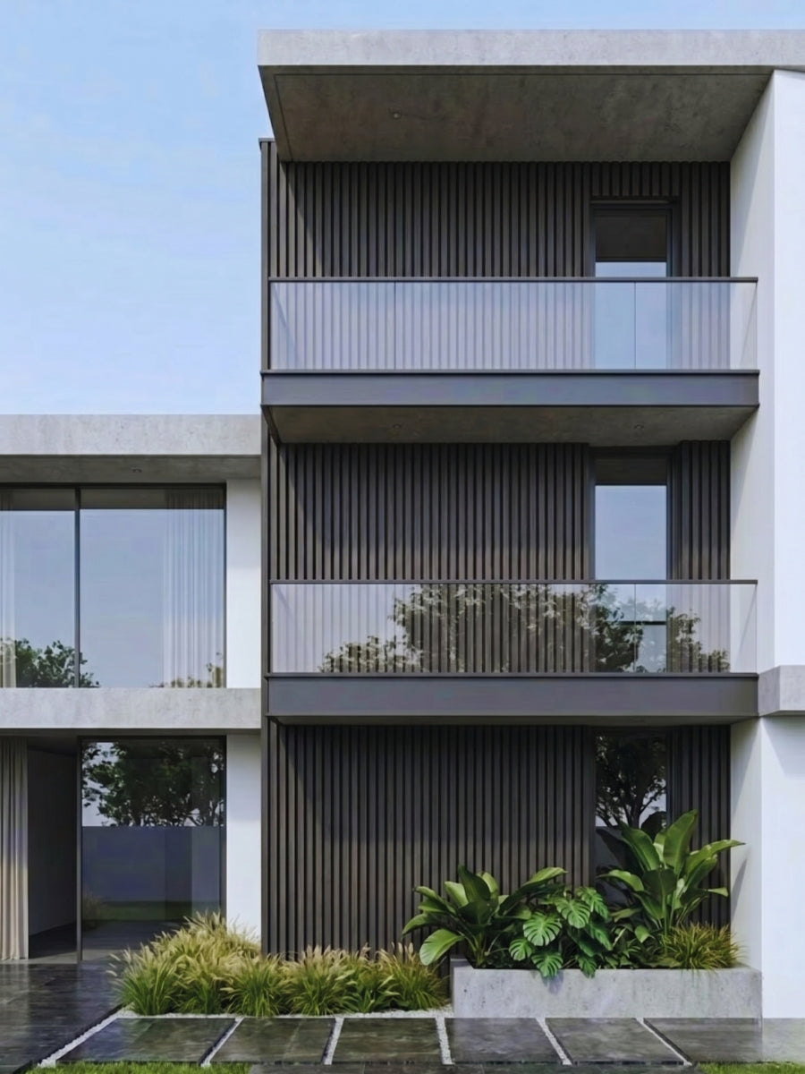 Black Wood Plastic Composite Cladding