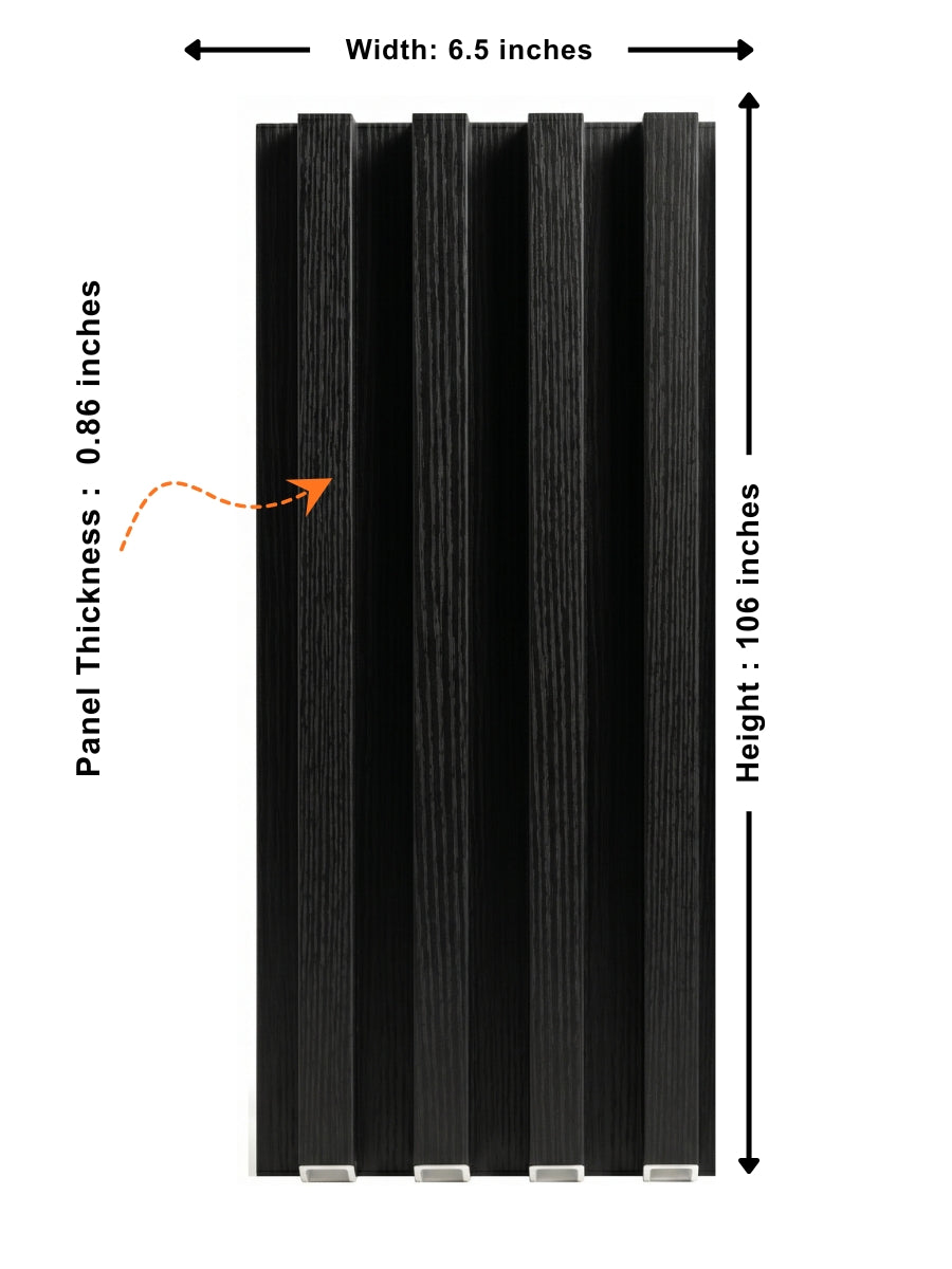 Decorative Blackwood WPC Wall Panels with Wood Grain Finish