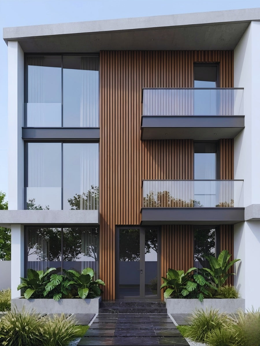 Contemporary Brown Exterior Panels