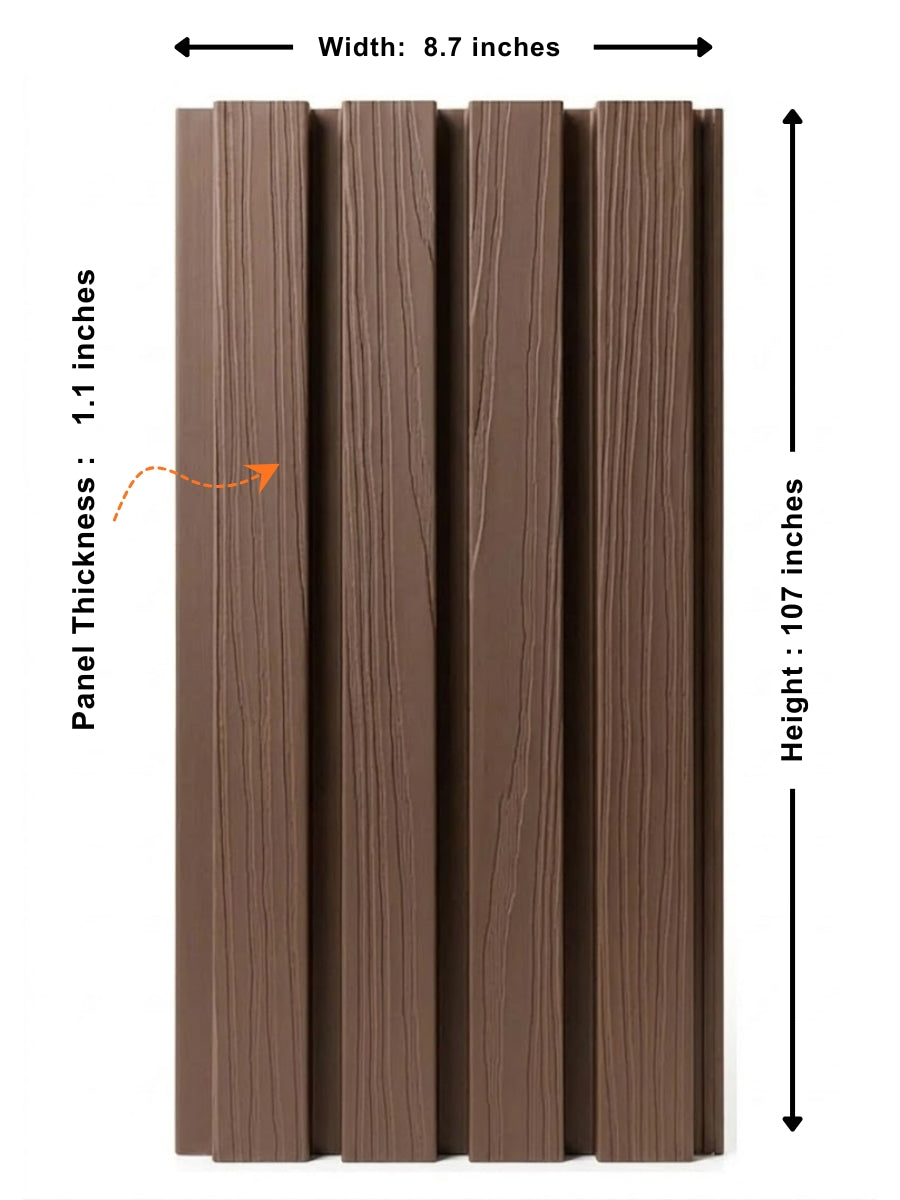 Dark Brown Exterior Wall Cladding Panels