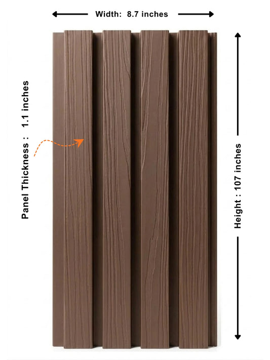Dark Brown Exterior Wall Cladding Panels