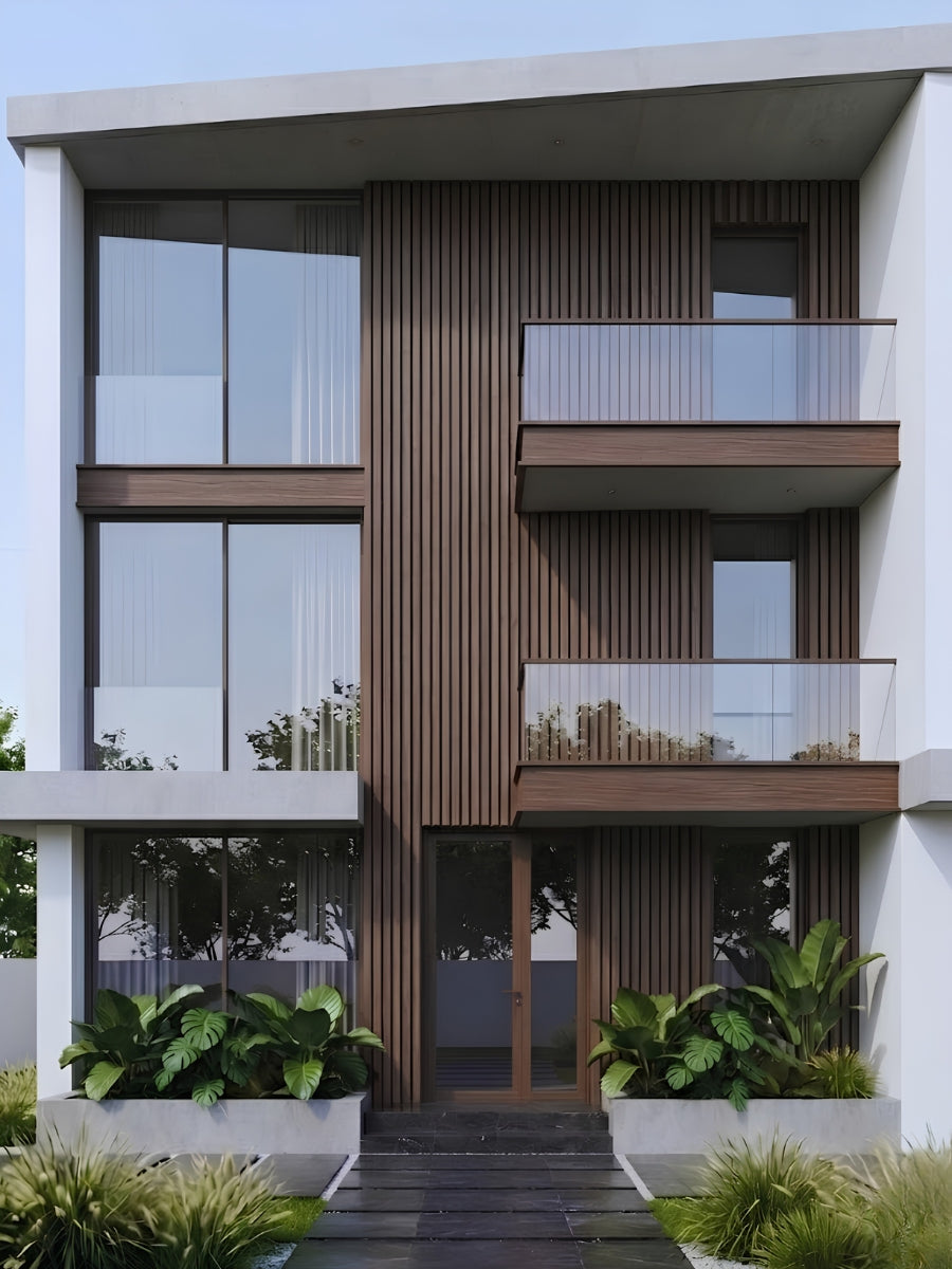 Dark Brown Outdoor Wall Panels