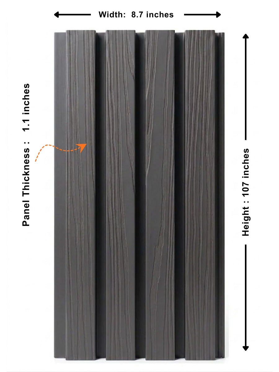 Gray Exterior Wall Cladding Panels