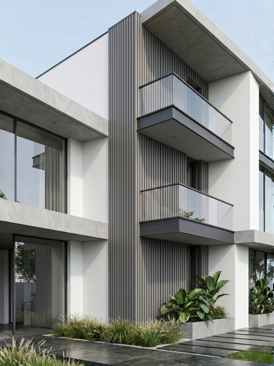 Residential Exterior Gray Panels