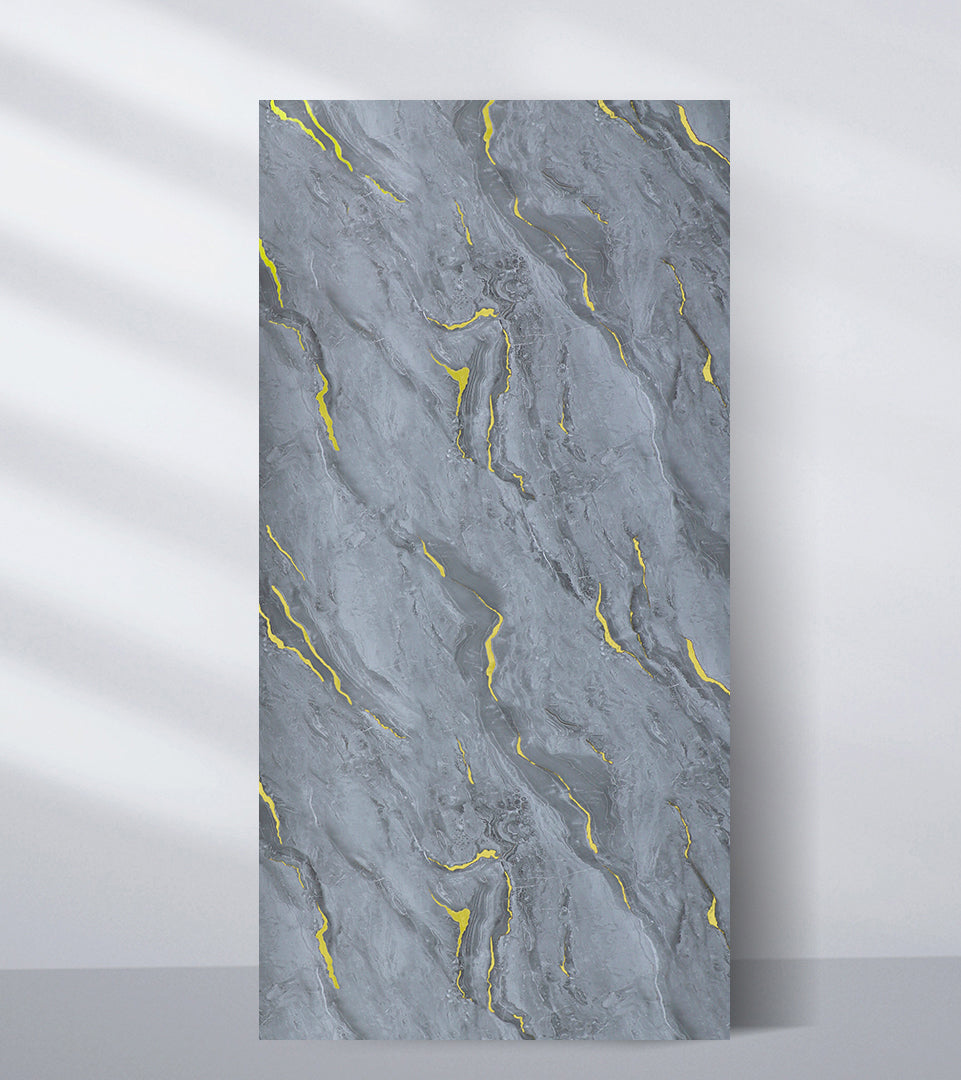 Silver Gold Marble UV Protected PVC Wall Panel 