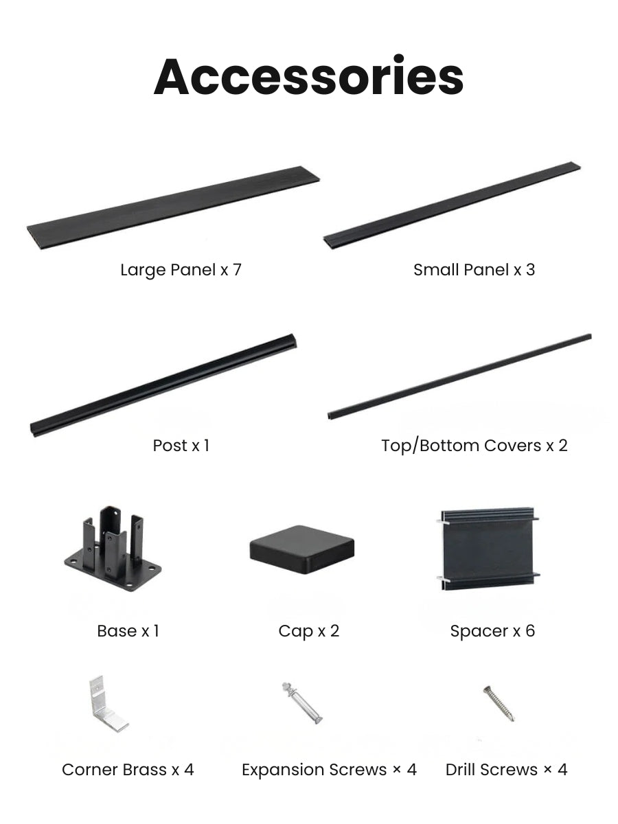 modern black composite privacy fence with decorative lattice top section