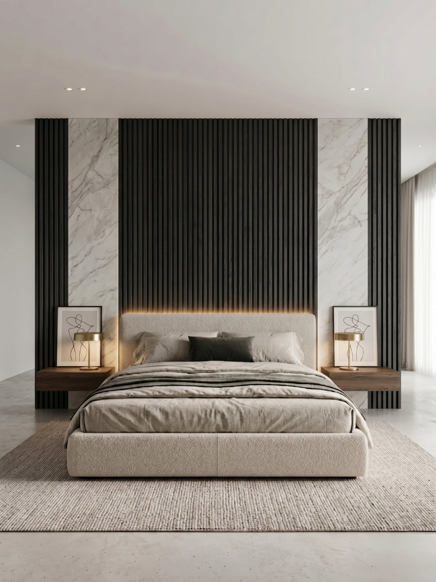 Luxury WPC Wall Panels for Modern Living Room Decoration