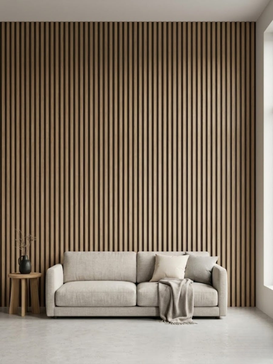 Decorative black WPC fluted panels for luxury wall décor