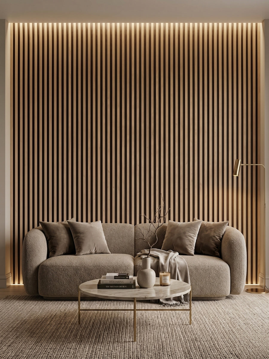 Decorative 3D wall panels black finish for office and retail spaces